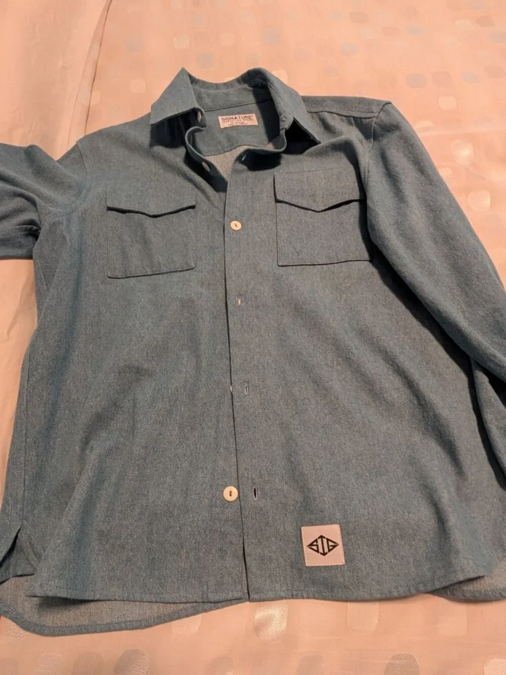 SIGNATURE INNOVATION GROUP. Men's heavy denim streetwear overshirt-SZ XL, X COND - Picture 4 of 8